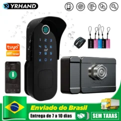 YRHAND Do Brasil R5 Tuya Smart lock fechadura eletronico digital Waterproof Wifi Fingerprint Lock Electronic Door Lock For Home