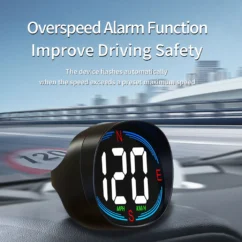 H2 GPS Car HUD digital KM/H MPH speedometer Head-up display Eletronicos Speed Alarm Gadgets Inteligentes for All Car