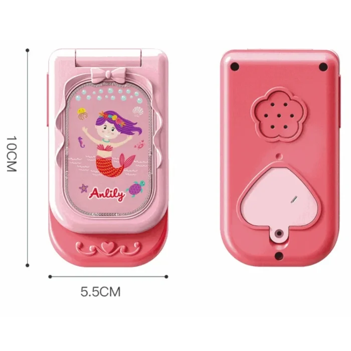 1pc Children's Mobile Phones Toys Simulations Flip Covers Music Early Education for Boys and Girls brinquedos eletronicos - Imagem 6