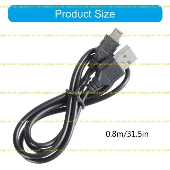R1WD USB A Male to B Mini 5 Pin Data Sync Cable for Laptop Computer High Speed Data Transmission Durable - Imagem 6