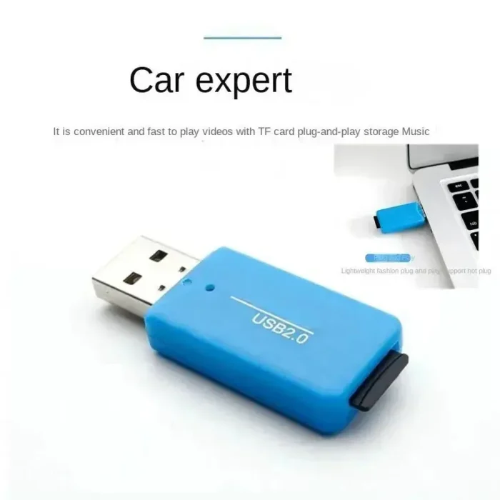 Portable Mini USB 2.0 TF Memory SIM Card Reader High Speed T-Flash Adapter For PC Laptop Notebook Computer Vehicle Speaker - Imagem 4
