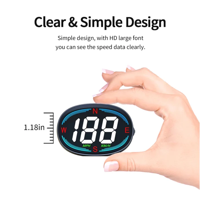 H2 GPS Car HUD digital KM/H MPH speedometer Head-up display Eletronicos Speed Alarm Gadgets Inteligentes for All Car - Imagem 3